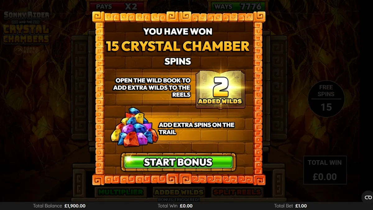 Sonny Rider & The Crystal Chambers slot game atmosphere